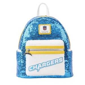 Loungefly NFL Los Angeles Chargers Sequin Mini Backpack NWT